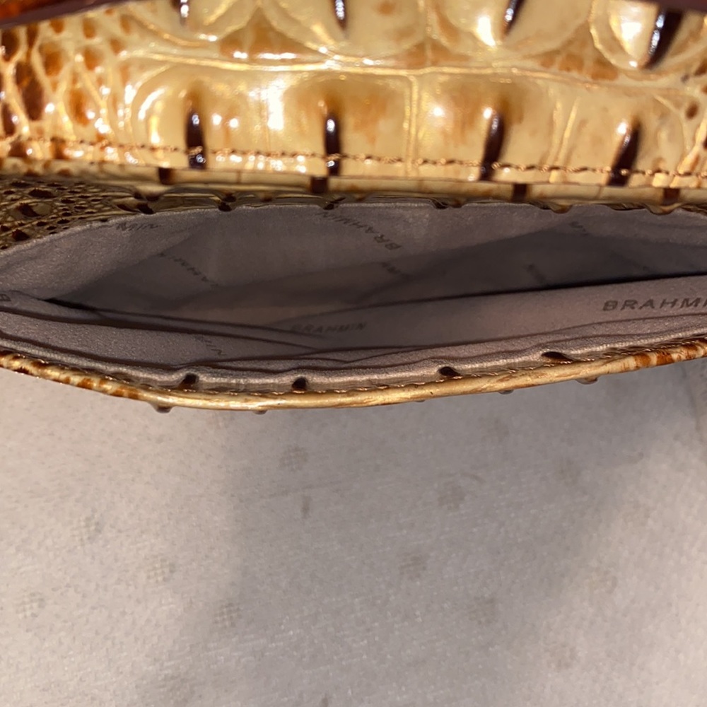 *SOLD*BRAHMIN Evie Toasted Melbourne Croc Embossed - Picture 11 of 15